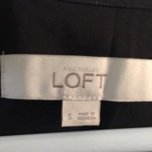 Black long cotton (S) LOFT dress